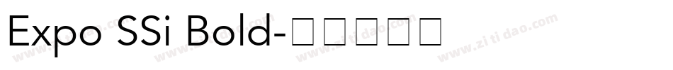 Expo SSi Bold字体转换